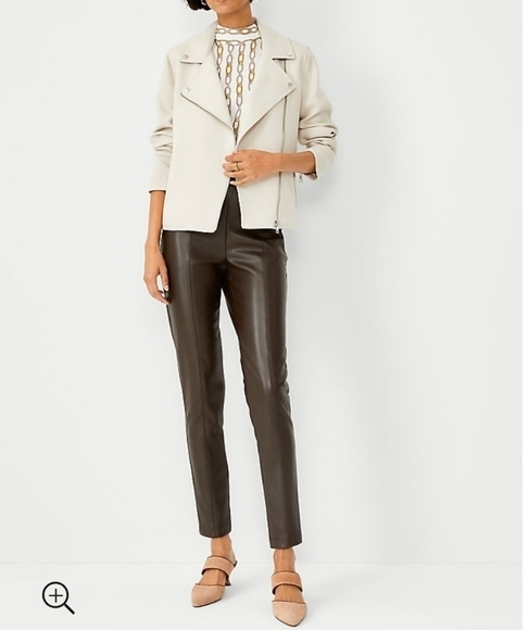 Ann Taylor Faux Leather Ankle Leght Leggings - Picture 10 of 12